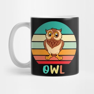 Vintage Retro Owl Mug